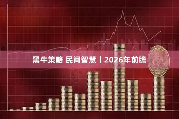 黑牛策略 民间智慧丨2026年前瞻